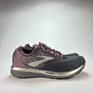 Brooks Ricochet Purple Gray Lace Up Running Shoes 1202821B040 Womens Size 8.5